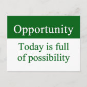 Kansen vullen het leven briefkaart (Voorkant)