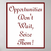 Kansen wachten niet, grijp ze! poster (Voorkant)