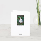 Kanskaart met gans bedankkaart (Achterkant)