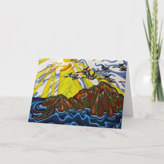 Kanskaart met ganzen kaart (Voorkant)