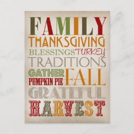 Kanskaart - Thanksgiving Briefkaart