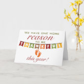 Kanskaart voor baby aankondiging met dankbaarheids (Gele Bloem)