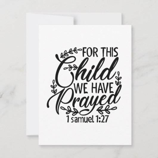 Kanskaart, Voor dit kind hebben we gebeden Save The Date (Voorkant)