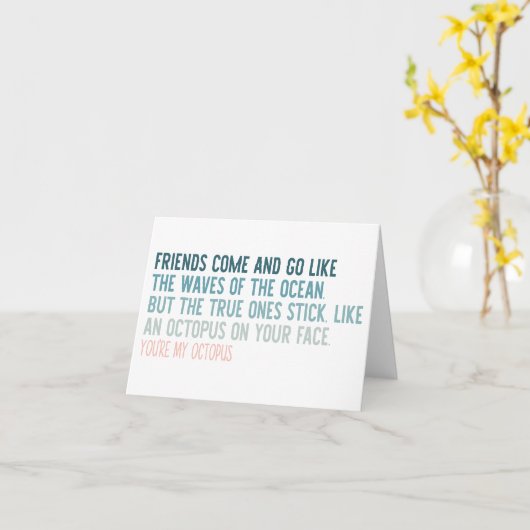 Kanskaart - Vrienden komen en gaan als de golven Kaart (Gele Bloem)