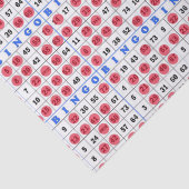 Kansspelen Bingo card tissuepapier (Detail)