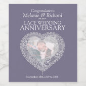 Kant 13e trouwdag aangepaste wijnlabels wijn etiket (Enkel label)