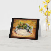 Kant 13e trouwdag cadeaukaart kaart (Gele Bloem)