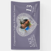 Kant 13e verjaardag foto hart spandoek (Verticaal)