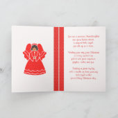 Kant 1e kerst Etnische Engel voor kleindochter Feestdagen Kaart (Binnen)