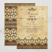  kant (Antiek look) Sweet 16 Invitation Kaart (Voorkant / Achterkant)