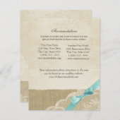 kant, Aqua Bow en Burlap Informatie Kaart (Voorkant / Achterkant)