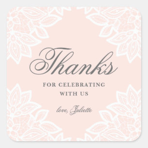 Kant baby shower bedank je favor sticker