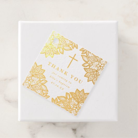  kant baptisme bedankt bedankjes labels (Met doos)