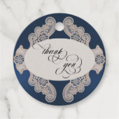 Kant Bedankt - Donkerblauw Bedankjes Labels (Voorkant)