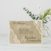 kant Bewaar de datum Save The Date (Staand voorkant)