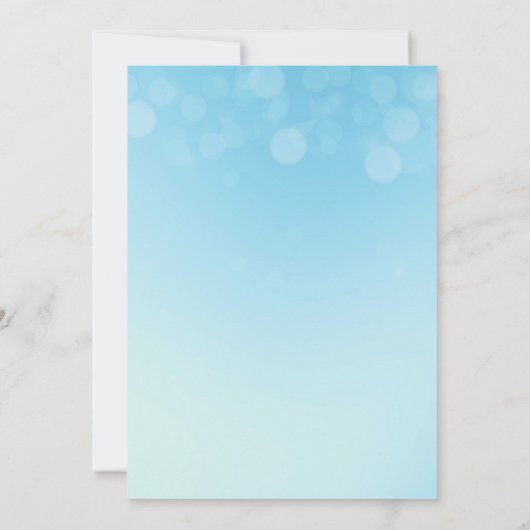 kant blauw aqua elegant bruiloft kaart (Achterkant)