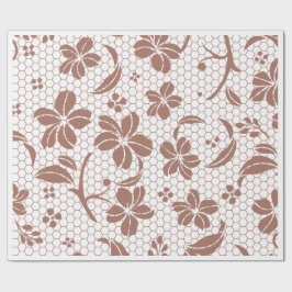 "Kant & Bloemblad" Elegant Bloemmotief Cadeau  Cadeaupapier