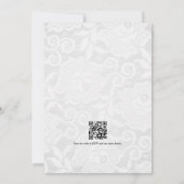  kant Bloemen bruiloft QR-code Kaart (Achterkant)
