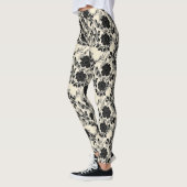 Kant Bloemen Patroon Zwart Leggings (Links)