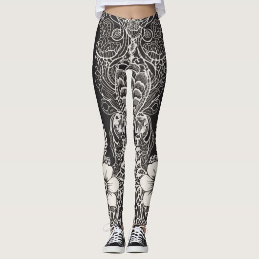 Kant Bloemenharmonie Leggings (Voorkant)