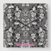 Kant Bloemenharmonie Vierkante Klok (Voorkant)