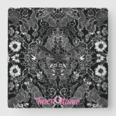 Kant Bloemenharmonie Vierkante Klok (Voorkant)