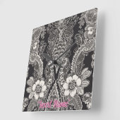 Kant Bloemenharmonie Vierkante Klok (Hoek)