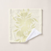 Kant Bloemstructuur Goud Beige Bad Handdoek (Wasdoekje)