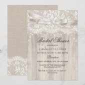 Kant Boog Glitter Licht Rustieke Bruiloft Borrel Kaart (Voorkant / Achterkant)
