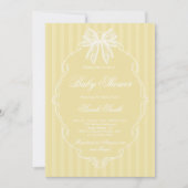 Kant Boter Geel Baby Shower Kaart (Voorkant)