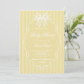 Kant Boter Geel Baby Shower Kaart (Staand voorkant)