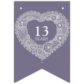 Kant bruiloft 13e verjaardag aangepaste foto vlaggetjes (Eerste vlag)