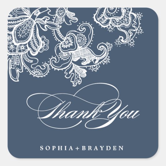 KANT BRUILOFT dank u sticker zegels (Voorkant)