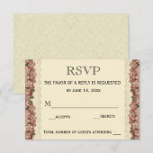 kant bruiloft kersenbloesems RSVP kaartje (Voorkant / Achterkant)