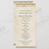 kant bruiloft programma programmakaart (Voorkant / Achterkant)