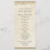 kant bruiloft programma programmakaart (Voorkant)