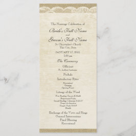  kant bruiloft programma programmakaart