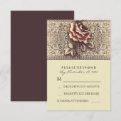  kant bruiloft RSVP Kaarten Kaartje (Voorkant / Achterkant)