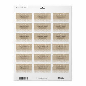 Kant Burlap Kant Rustieke Elegante Adresetiketten Etiket (Full Sheet)