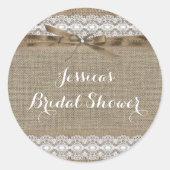  Kant & Burlap Vrijgezellenfeest Sticker (Voorkant)