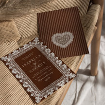 Kant chocoladebruin oud geld bruiloft