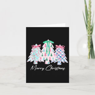 Kant Coquette Bow Vrolijke kerstboom Schattige Xma Kaart