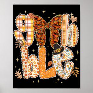 Kant Coquette Thanksgiving Gobble Preppy Turkije F Poster