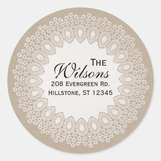 kant dagelijks retour adres rond label (Voorkant)