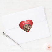 Kant de Sweetest Day Chocolate-chipmunk aan Hart Sticker (Envelop)