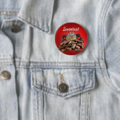 Kant de Sweetest Day Chocolate-chipmunk aan Ronde Button 5,7 Cm (In situ)