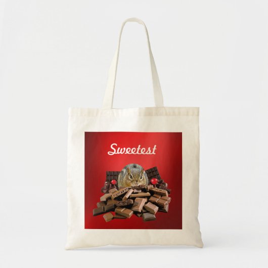 Kant de Sweetest Day Chocolate-chipmunk aan Tote Bag (Voorkant)