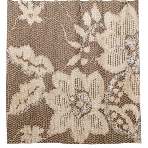 Kant delicatesse: witte stof artistry douchegordijn