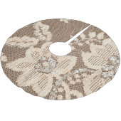 Kant delicatesse: witte stof artistry kerstboom rok (Gekanteld)