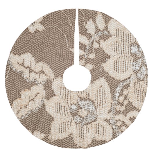 Kant delicatesse: witte stof artistry kerstboom rok (Voorkant)